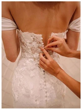 LORIE Dramblio kaulo Princesė Vestuvių Suknelės nuo Peties 2019 Chalatas de mariee Senovinių Nėrinių Undinė Vestuvių Suknelė Elegantiškas Vestuvių Suknelė