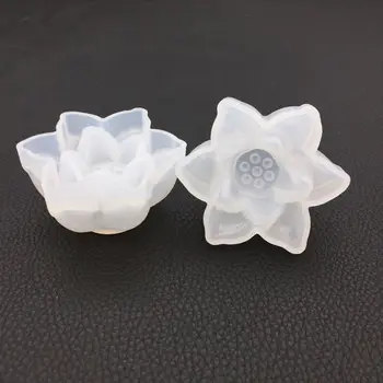 3D Didelės Lotus Flower Papuošalai Priėmimo Epoksidinės Dervos Formų Dervos Liejimo Amato Įrankiai Epoksidinės Dervos