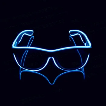 Kūrybos EL Stiklai EL Viela Mados Neon LED Šviesos Iki Akinius Rave Šalis, Dekoratyvinis Garso Aktyvuotas Akinius Šalis Naujas Prekes