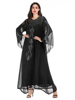 Vintage black ilgą šifono suknelę didelis dydis priklauso žiemos dress-line elegantiškas vakaras maxi suknelė didelio dydžio moterų vestidos 2019