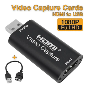 Mini Video capture Card USB 2.0 HDMI Audio Grabber Įrašymo Lange Adapteris DVD Vaizdo Transliacija
