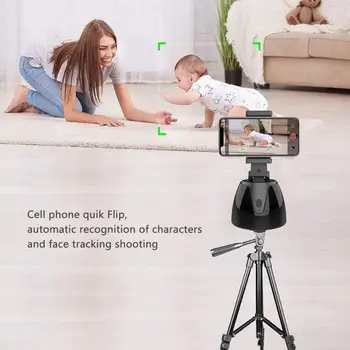 Smart Nešiojamų Selfie Stick 360 Sukimosi Auto Face Objekto Stebėjimo Kameros Trikojis Laikiklis Smart Fotografavimo, Mobiliojo Telefono Kameros Stovas