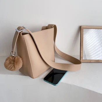 2020 naujas pečių maišą vientisos spalvos odos rankinės mados kelionės krepšys didelės talpos pirkinių krepšys kibirą, maišą