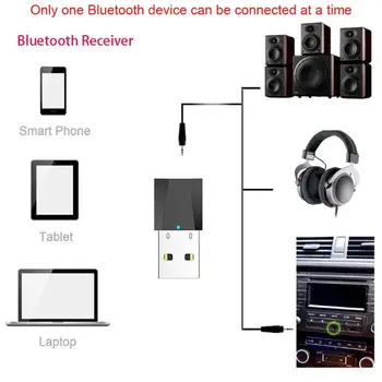 Nauji USB Wireless Bluetooth, 3.5 mm Audio Stereo Imtuvas-Automobilio AUX Garsiakalbis Ausinių