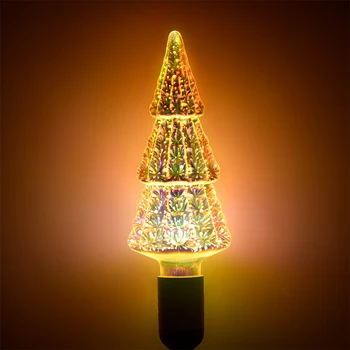 E27 6W LED Lemputės, Kalėdų Eglutė, LED Lemputes, Spalvingas Vestuvių Meno Baras Dovana 3D Fejerverkų Led Šviesos Namų Dekoro Lemputės Priedai
