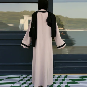 Abaja Kaftan Dubajus Kimono Megztinis Hijab Musulmonų Suknelė Abayas Moterims, Kataras, Omanas Skraiste Caftan Marocain Turkijos Islamo Apranga