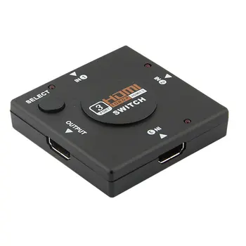 HDMI suderinamus Mini Perjungiklį 3 Prietaisai, 1 Tv Switch Box 3 krypčių perjungimo svirties 1080P 3 In 1 Out HDMI suderinamus Splitter 3D Palaikymas