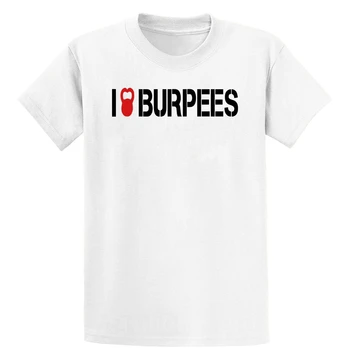 Aš Myliu Burpees marškinėliai Patogūs Pavasario Originalus daugiau dydis S-5XL Dovana medvilnės Simbolių Standartas marškinėliai