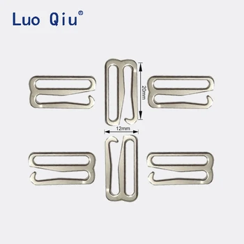 Luo Qiu 50pcs/daug 20mm nudažyti sidabro 9 tipą metalo juosta Sagtys įrašus moteriškas apatinis Trikotažas Padarinių priedai 