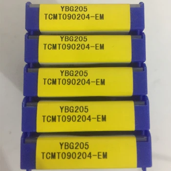 ZCC.CT TCMT090204-EM YBG202/TCMT090208-EM YBG202/TCMT090204-EM YBG205/TCMT090208-EM YBG205 CNC karbido įdėklai 10VNT/BOX