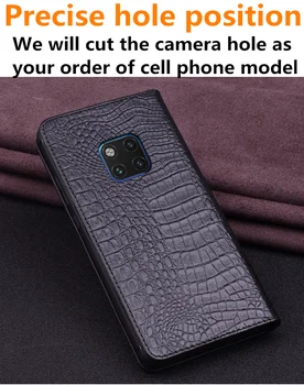 High-end verslo krokodilas natūralios odos magnetinis laikiklis telefono krepšys Sony Xperia XA2 Ultra/Sony Xperia XA2 Telefono dėklas Flip
