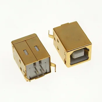 2vnt Auksą, sidabrą, B tipo Vertikalus BF-180 spausdintuvo lizdas sąsaja 180 laipsnių Aikštėje port USB female lizdas