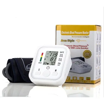 Anglų Balso Transliacijos Automatinė Iki Arm Tipo Namų Medicinos Elektros kraujospūdžio matuoklis Skaitmeninis LCD Ekranas Sphygmomanometer
