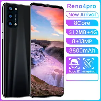 Reno4 Pro Išmaniojo telefono 5.8 Colių Smartfon 512M+4G 3D Padengtą Stiklo Atgal Padengti Aukštos raiškos Galinio vaizdo Kamera