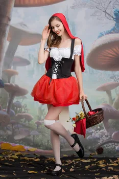 Sexy Moteris Mažai Raudona Jojimo Hood Kostiumai Suaugusiųjų Anime Cosplay Fantasy Žaidimas Uniformas Helovinas Fancy Dress Šalis