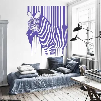 Namų dekoravimas, tapyba zebra sienų lipdukai nuimamas pigūs Afrikos gyvūnų namų dekoro decal miegamojo