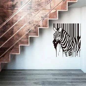 Namų dekoravimas, tapyba zebra sienų lipdukai nuimamas pigūs Afrikos gyvūnų namų dekoro decal miegamojo