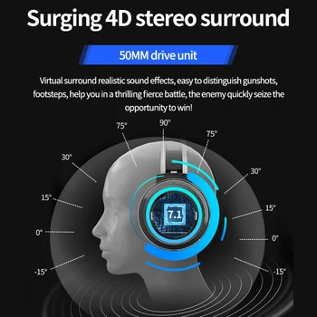 X7 Laidinio Deep Bass Stereo Gaming Heasdset su LED Šviesos Mikrofonas PS4
