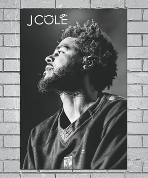 J Cole Hip-Hop Repo Muzikos Žvaigždė Šviesos Drobės Užsakymą Plakato 24x36 27x40 colių Namų Dekoro N137