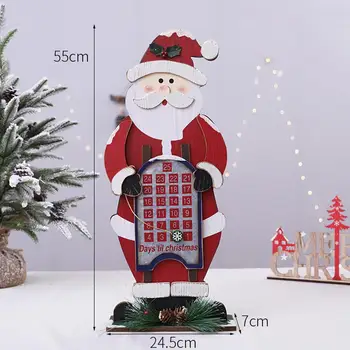 Kalėdinis Advento Kalendorius Mediniai Santa Claus Sniego Briedžių Kalendorius Ornamentu Kalėdos Naujųjų Metų Namų Puošybai Dropshipping