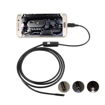 1/1.5/2M 5.5 mm Objektyvas Endoskopą HD 480P USB OTG Gyvatė Endoskopą Vandeniui Vamzdžių Tikrinimo Kamera Borescope, Skirta 