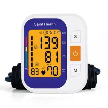 Automatinis Kraujo Spaudimo Monitorius Viršutinės Rankos Pulso Matuoklis Matuoklis BP Širdies Plakimas Norma Kamertonas ' Skaitmeninis LCD Sphygmomanometer