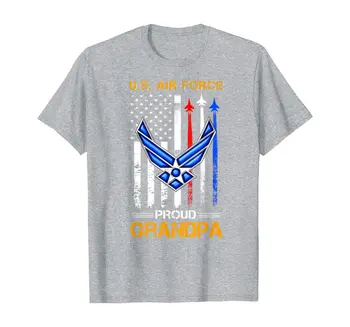 Jungtinės amerikos valstijos JAV Oro pajėgoms Didžiuotis Senelis T-shirt