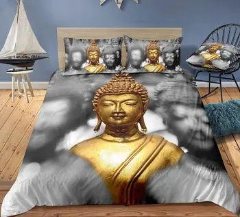 Thumbedding Buda Žibintas 3D Patalynės Komplektai Buda Skaitmeninis Spausdinimas Twin Visą Karalienė, Karalius Antklode Padengti Nustatyti viengulė Lova Rinkinys