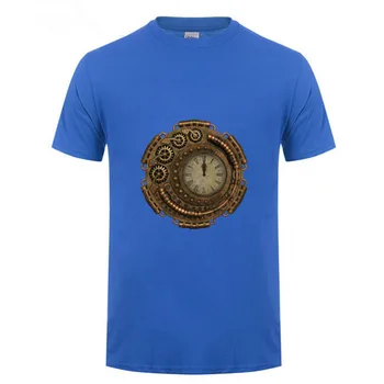 Trumpas Rankovėmis Drabužius Steampunk Laikrodis T Shirt Mens Paauglių Pigiai Marškinėliai Pardavimo