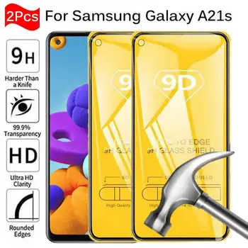 2vnt 9D Samsun A21s Stiklo Samsung Galaxy A21s Apsauginis Stiklas ant Galaxi A21s 21 s A21 s 21s a217F Screen Protector Filmas