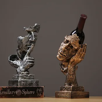 Paprasta Šiuolaikinės Kūrybos Tyla-Auksas Amatų Papuošalai Šiaurės Vyninės Biuro Kambarį Raudonas Vynas Turėtojas Skulptūra Apdaila