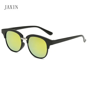 JAXIN retro apvalūs akiniai nuo saulės moterims, padengtas kietas akiniai nuo saulės vyrų vairavimo kelionės mados laukinių UV400 akiniai occhiali da vienintelis donna
