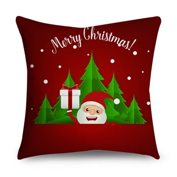 DLK Kalėdų stiliaus poliesteris pagalvėlė padengti Santa Kalėdų dovanų sveikinimo sofa namo automobilių sofa dekoratyviniai pagalvių užvalkalai