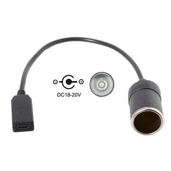 USB 3.1 C Tipo USB-C Automobilių Talpykla Įkroviklio Kabelį 20V 100W Auto Interjero Priedai