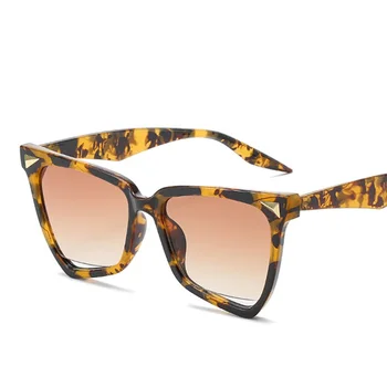 Cat Eye Akiniai nuo saulės Moterims 2020 Nauja Seksuali Leopard Taško Senovinių Kvadratinių Saulės Akiniai Moterų Atspalvių Gradientas, skaidraus Lęšio UV400 Akiniai