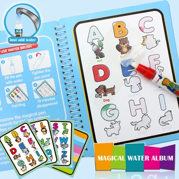 Kūdikių Ankstyvojo Mokymosi Dažymas Albumą Vaikai Daugkartinio Naudojimo Magija Grafiti Vandens Paveikslėlių Knygą Baby Paveikslų Švietimo Žaislai Vaikams