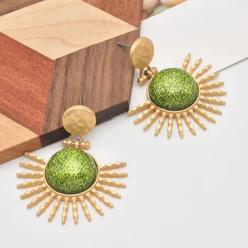 Carvejewl naujas didelis lašas tabaluoti auskarai rusijos konstrukcijos metalo saulės imituojamas perlo auskaru moterų mergina papuošalai geros kokybės