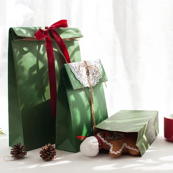 Kalėdų Dovanų Maišelį Saldainių Cookies Sausainiai Maišelį Kalėdų Butas Burną Dovana Saugojimo Krepšys Kraft Popieriaus Pakavimo Krepšiai