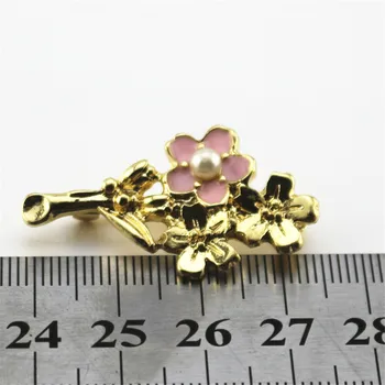 2019 Mados naujų rožinės spalvos emalio vyšnių imitacija, perlų sagė dendriform lydinio Lašai glazūra pin pin Apykaklės