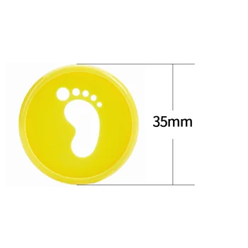 35MM Geltona Grybų Skylę Privalomas Sagtis Plastiko Sąsiuvinis Rišiklio Disko Discbound Planuotojas Rišiklio Žiedas 