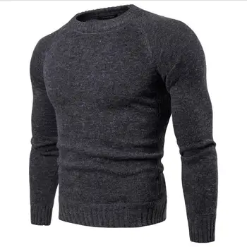 2018 naujų rudens vyrų džemperis mados džentelmenas vientisos spalvos ilgas rankovėmis, plonas megztinis, megzti šilti megztiniai etape dainininkas kostiumai