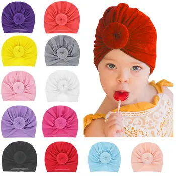Bnaturalwell Mados Spurgos Kūdikių Skrybėlę Naujagimių Elastinės Medvilnės Beanie Kepurė Spalvotų Mergaitės Minkštas Turbaną Kepuraitės, galvos apsiaustas H036D