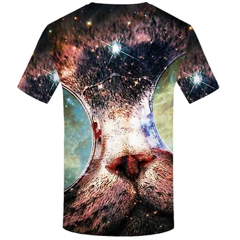 3d Marškinėlius Gyvūnų, T-marškinėliai Vyrams, Katė Marškinėlius Spausdinti Galaxy 