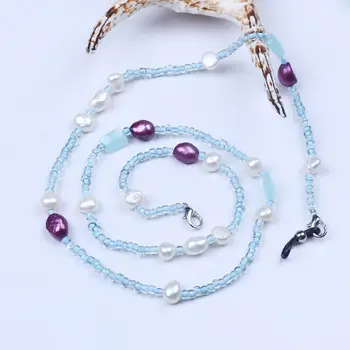 Naujas stilius gėlavandenių perlų akiniai, grandinės, baltos ir raudonos baroko perlas karoliai soapstone papuošti karoliai, papuošalai