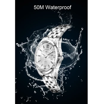 Šveicarija Prabangos Prekės ženklo Vyrai Žiūrėti Rolexable 50M atsparumas Vandeniui vyriški Mechaniniai Laikrodžiai Automatinė Vyrų Mados erkek kol saati