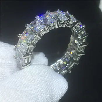 Choucong 2019 Princesė iškirpti Pažadas Žiedas 925 Sterlingas Sidabro AAAAA cz Dalyvavimas Vestuvių Juostoje Žiedai, Moterų, vyrų, Šaliai, Papuošalai