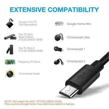 Garso TV Stick HD 480 Mbps Micro USB 2.0 Į RJ45 Ethernet Adapteris 10/100 Mbps Naujų Ugnies TV/ 