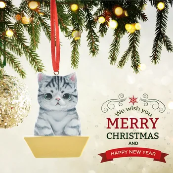 Kalėdinė Dekoracija Kalėdų gyvūnų apdailos pakabukas Cute Kačių Kabinti Pakabučiai Asmeniniams, Šeimos Gyvūnų Ornamentu 2020 m.