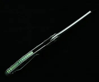 LEMIFSHE Flipper peilis sulankstomas peilis D2 ašmenys TC4 titano lydinio rankena rutulinių guolių, kempingas, lauko vaisių peilis EDC įrankis