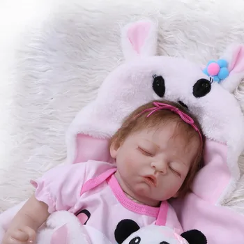 NPKCOLLECTION Minkšto Silikono Rankų darbo 50CM Reborn Baby Girl Lėlės Realistiškas Ieškote Naujagimis Baby Doll Mažylis Mielas Gimtadienio Dovana